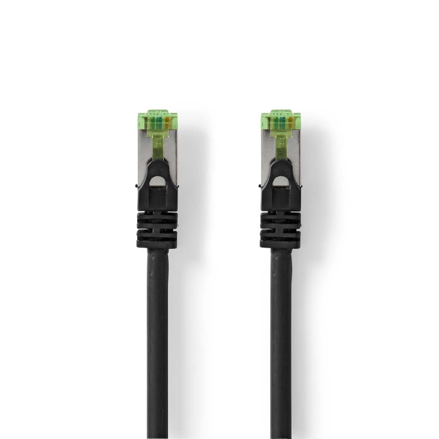 Nedis CAT7 nätverkskabel | S/FTP | RJ45 hane | RJ45 hane | 10.0 m | Snagless | Rund | LSZH | Svart | Kuvert