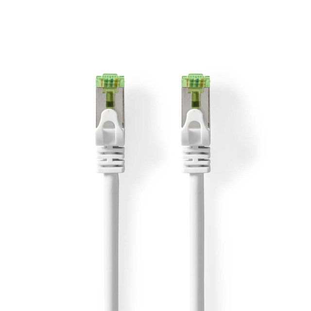 Nedis CAT7 nätverkskabel | S/FTP | RJ45 hane | RJ45 hane | 10.0 m | Snagless | Rund | LSZH | Vit | Låda