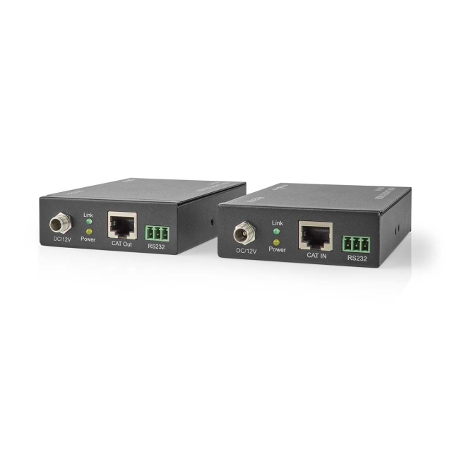 Nedis HDMI ™ Extender | Över Cat6 | Upp till 60.0 m | 4K@60Hz | 18 Gbps | Metall | Antracit