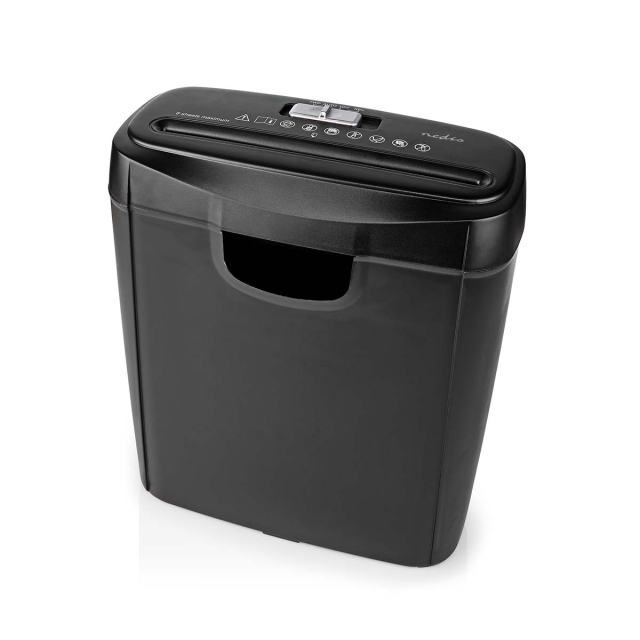 Nedis Dokumentförstörare | Strip Cut | 6x A4-sidor | 10 l | Säkerhetsstandard: DIN 2 | 190 W | Svart