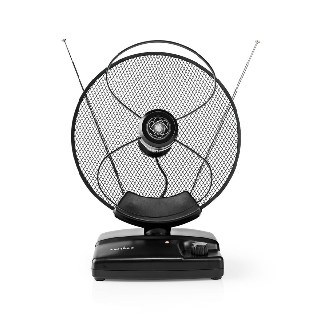 Nedis Innomhusantenn | Aktiv | FM / UHF / VHF | Mottagningsområde: 0-25 km | LTE700 | Förstärkning: 36 dB | Förstärkningskontroll | ABS | Svart