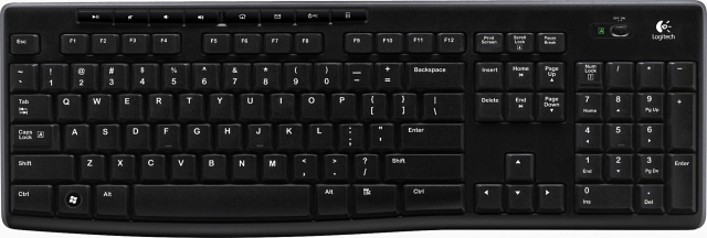 LOGITECH K270, wireless keyboard, USB Nano receiver, Nordic, black