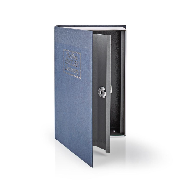 Nedis Valv | Bok Safe | Nyckelhål | Inomhus | Medium | innervolym: 1.6 l | 2 Nycklar Ingår | Blå / Silver
