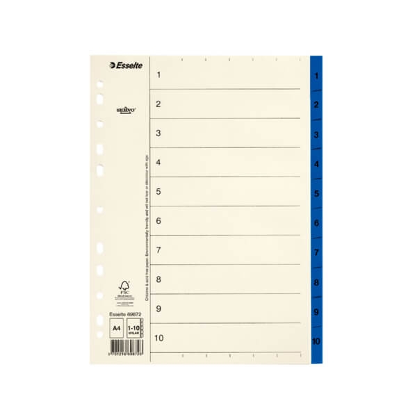 ESSELTE ESSELTE Register Servo A4/1-10 Blå