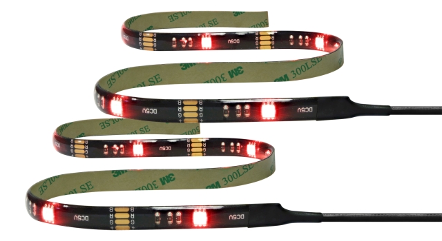 deltaco_gaming LED strip 2x50cm 4 modes 12 colors 16xRGB remote control