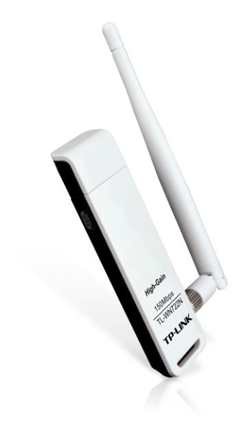TP-Link USB adapter, 150Mbps, 802.11n, external antenna