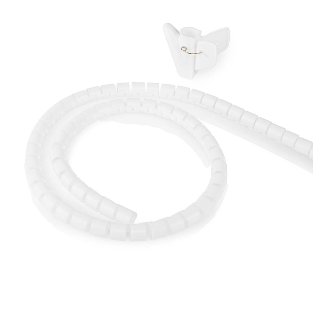 Nedis Kabelhantering | Spiral ärm | 1 st. | Maximal kabeltjocklek: 22 mm | PE | Vit