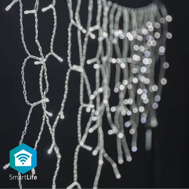 Nedis SmartLife Julbelysning | Istapp | Wi-Fi | Kall Vit | 400 LED