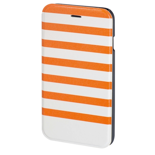 Hama Mobilfodral Stripe Orange/Vit - iPhone 6/6S