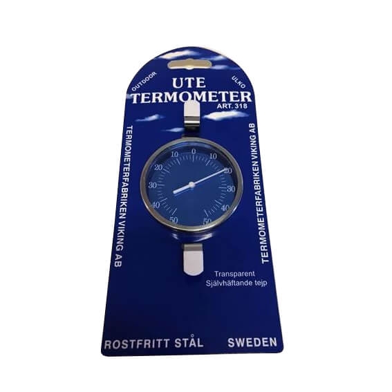 Termometerfabriken Termometer In-/Utomhus Rostfritt Stål 75 mm