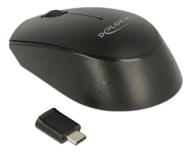 DeLOCK Optical 3-button mini mouse USB Type-C 2.4 GHz wireless
