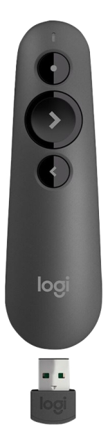LOGITECH Presentation Remote, 3 Buttons, medium grey