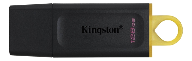 Kingston DataTraveler Exodia USB-minne, 128GB, USB3.2, Gen1 (Svart/Gul)