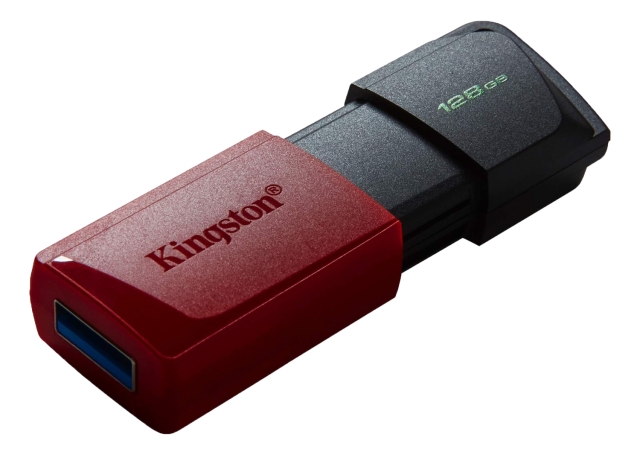 Kingston DataTraveler Exodia M USB-minne, 128GB, USB3.2 Gen 1, Svart/röd