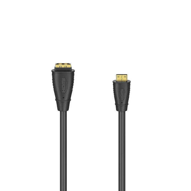 Hama Adapter HDMI Typ C-A Hane-Hona Guldpläterad Svart