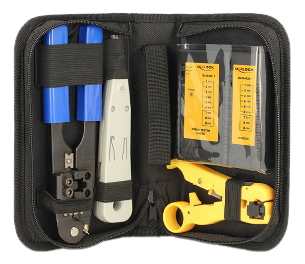 DeLOCK Verktygssats för nätverk, svart