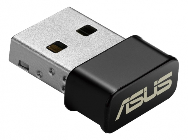 ASUS USB-AC53 Nano AC1200 Dual-band USB Wi-Fi Adapter, 802.11ac, MU-MIMO, 2,4/5GHz, svart