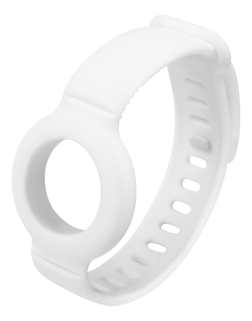 DELTACO Apple AirTag, Silikonarmband, Vit