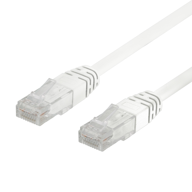 Deltaco 50-pack U/UTP Cat6 patch c., 0,3m, Delta-certif, LSZH, white