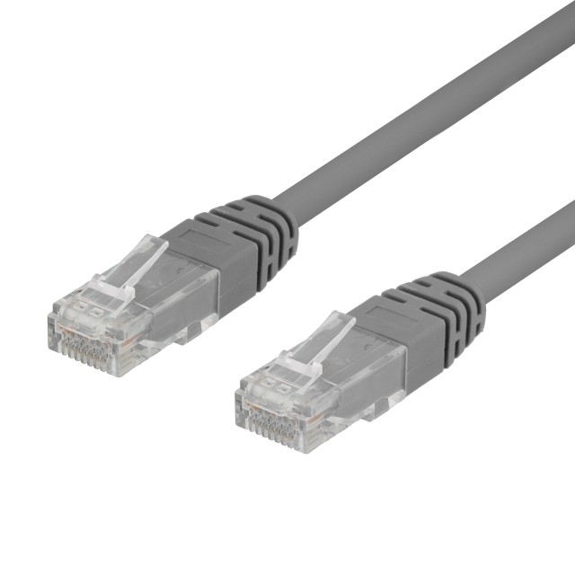 Deltaco 50-pack U/UTP Cat6 patch c., 1m, Delta-certified, LSZH, grey