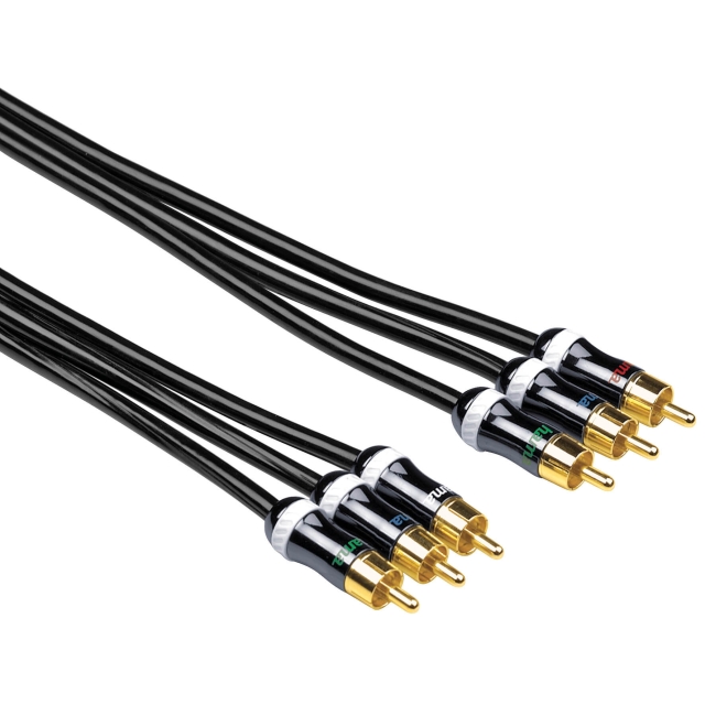 Hama Kabel 3xRCA-3xRCA  Guld Svart 1.5m