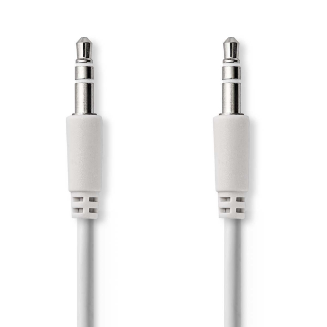 Nedis Stereoljudkabel | 3.5 mm Hane | 3.5 mm Hane | Nickelplaterad | 1.00 m | Rund | Vit
