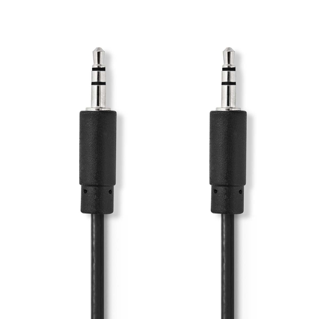 Nedis Stereoljudkabel | 3.5 mm Hane | 3.5 mm Hane | Nickelplaterad | 2.00 m | Rund | Svart | Låda