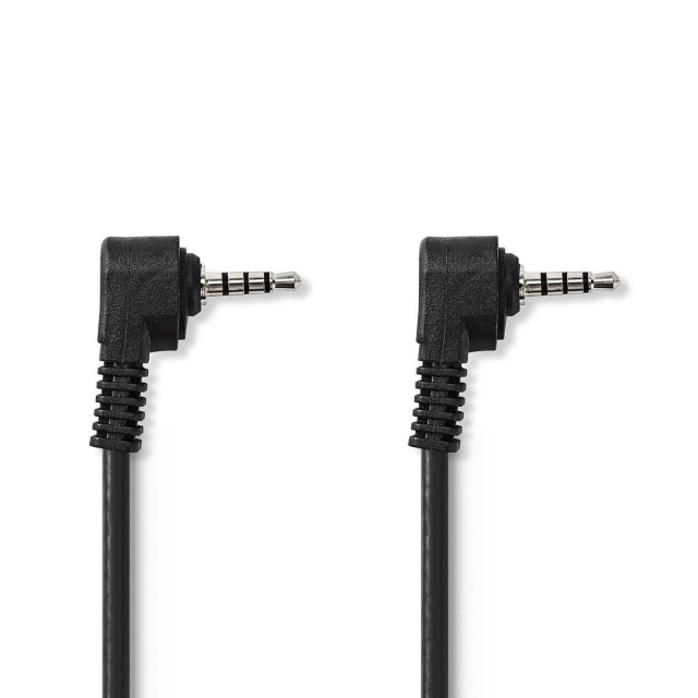 Nedis Audio Video-kabel | 3.5 mm Hane | 3.5 mm Hane | Nickelplaterad | 1.00 m | Rund | PVC | Svart