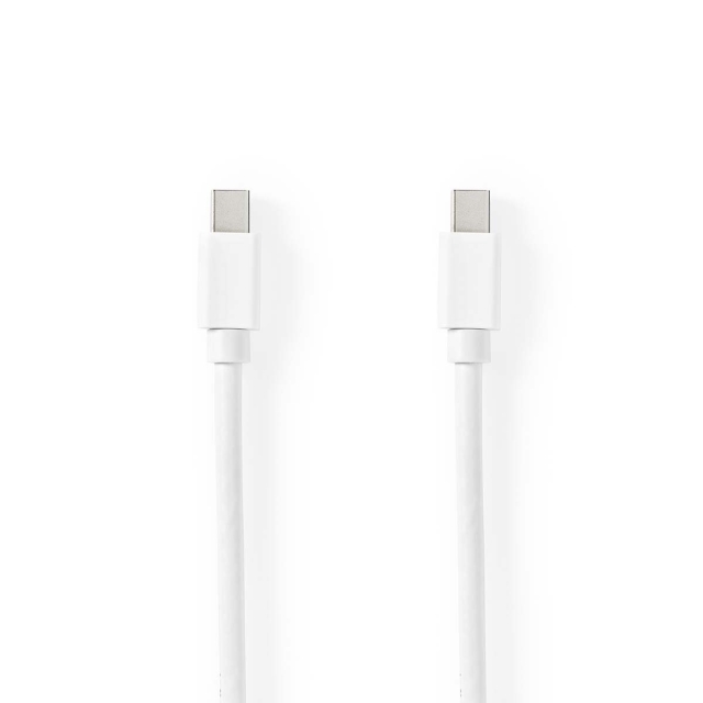 Nedis Mini Displayport-kabel | DisplayPort 1.4 | Mini DisplayPort Hane | Mini DisplayPort Hane | 48 Gbps | Nickelplaterad | 2.00 m | Rund | PVC | Vit | Blister