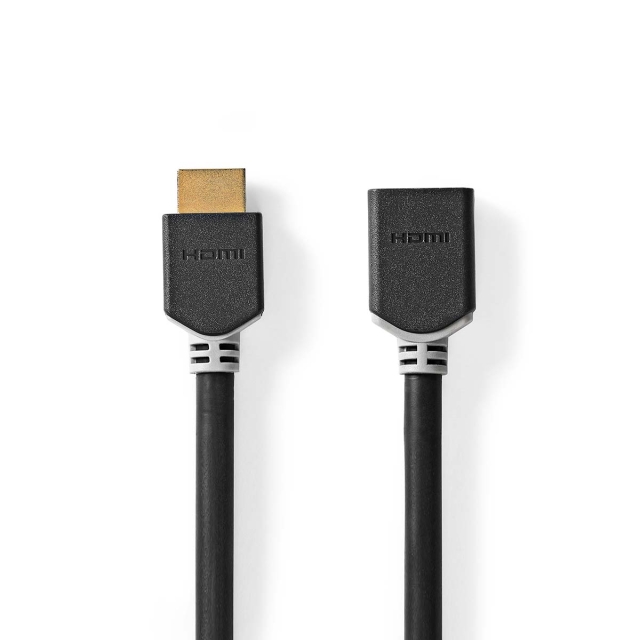 Nedis High Speed HDMI ™ kabel med Ethernet | HDMI™ Kontakt | HDMI™ Utgång | 8K@60Hz | eARC | 48 Gbps | 1.00 m | Rund | PVC | Antracit | Låda