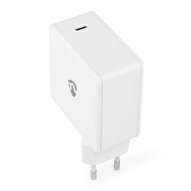 Nedis Väggladdare | 100 W | GaN | Snabbladdnings funktion | 3.0 / 5.0 A | Antal utgångar: 1 | USB-C™ | Automatiskt val av Spänning | Vit