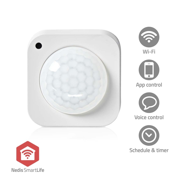 Nedis SmartLife Smartrörelsesensor | Ljussensor | Zigbee 3.0 | Batteridriven / USB ström | Detektorvinkel: 100 ° | Detektorområde: 7 m | Max. batteritid: 24 Månader | Vit