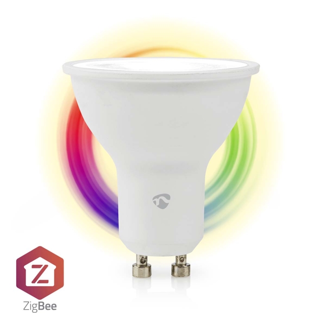 Nedis SmartLife Full Färg Glödlampa | GU10 | 345 lm | 4.70 W | RGB / Varm till cool vit | 2200 - 6500 K | Android™ / IOS | Spot | 1 st