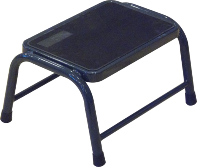 Fotpall i Metall, 1 steg, 43x35x24 cm