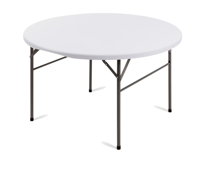 Briv Stretchduk Spandex Rund Topp, 120 cm, Vit