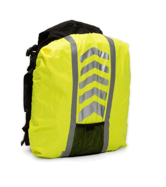 Ryggsäcksöverdrag med reflexer, Neon, 200 mm 25-40L