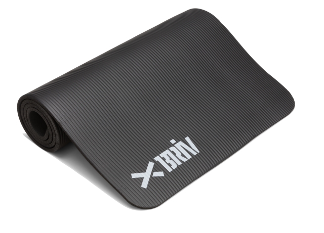 Briv Träningsmatta NBR 10 mm 180x60 cm, Svart