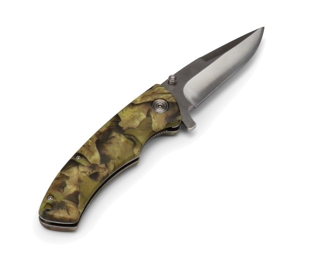 Jaktfällkniv Green Camo 4,5"" 420SS, 6/48