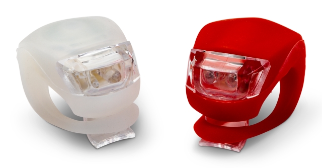 Bike set Cykellampa LED fram och bak Silicon, 1/20/100