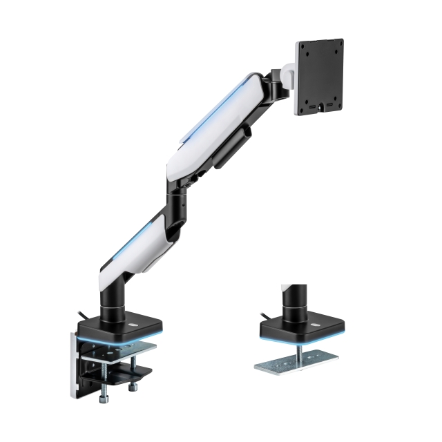 LogiLink Gaming-monitorarm 17-32" med belysning  Svart/Vit