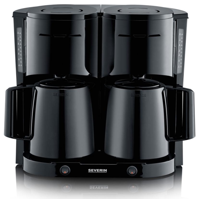 Severin Dubbel Termosbryggare KA9315   1000watt Svart