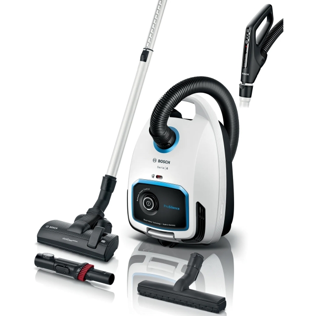 Bosch Dammsugare med påse, ProSilence, Vit Serie 6 Pro Silence BGB6SIL1