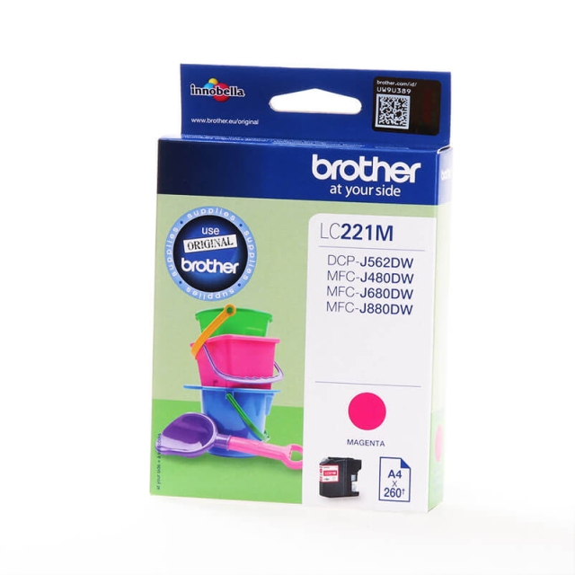 Brother Bläck LC221M LC-221 Magenta