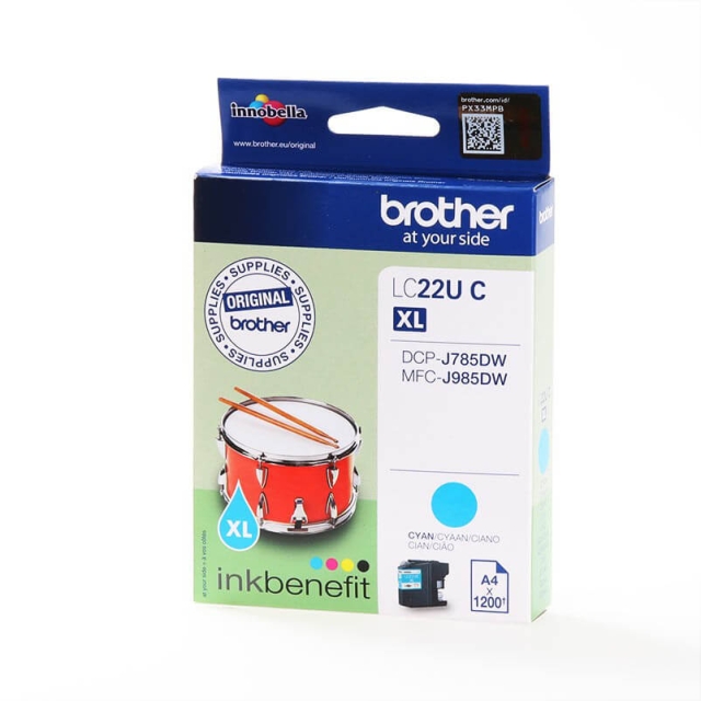 Brother Bläck LC22UC LC-22U Cyan