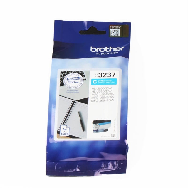 Brother Bläck LC3237C LC-3237 Cyan
