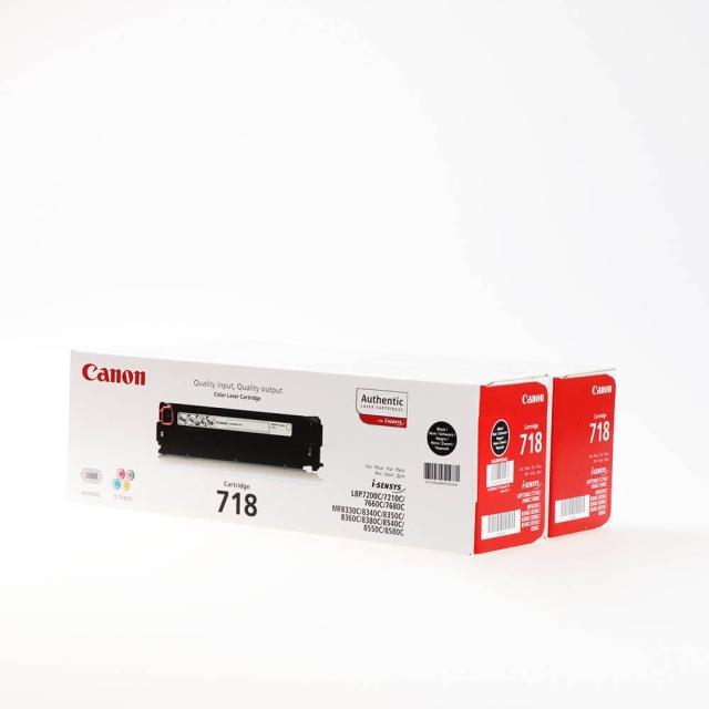 Canon Toner 2662B005 718 Svart Twin-pack
