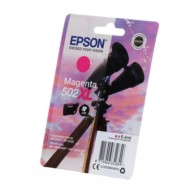EPSON Bläck C13T02W34010 502XL Magenta, Binoculars