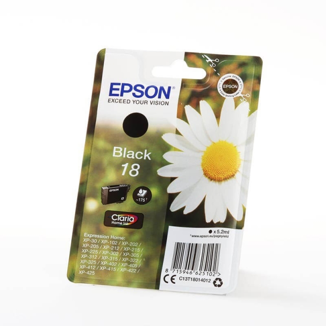 EPSON Bläck C13T18014012 18 Svart, Daisy