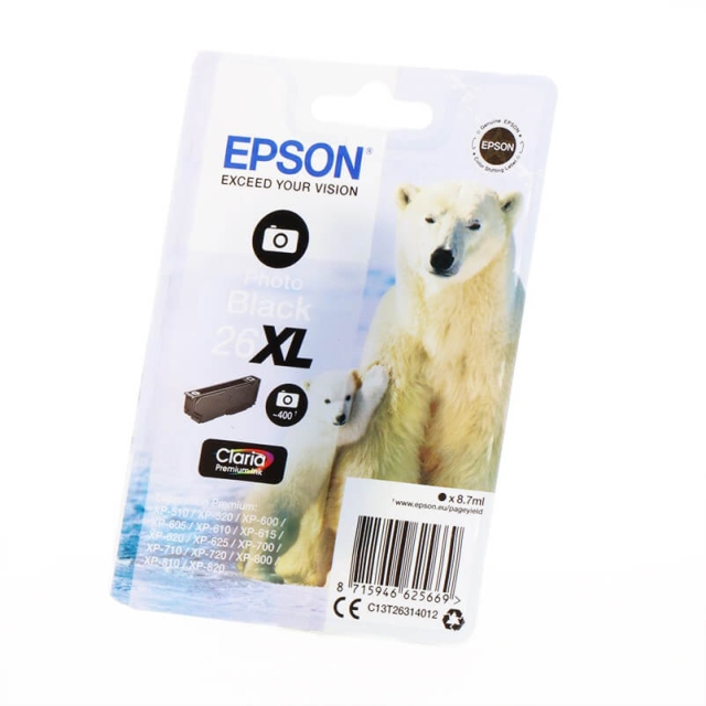 EPSON Bläck C13T26314012 26XL Fotosvart, Isbjörn