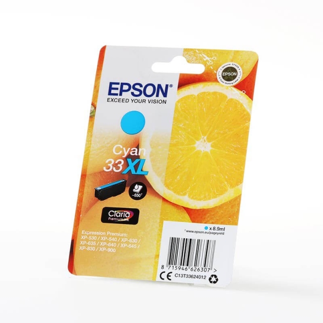 EPSON Bläck C13T33624012 33XL Cyan, Oranges